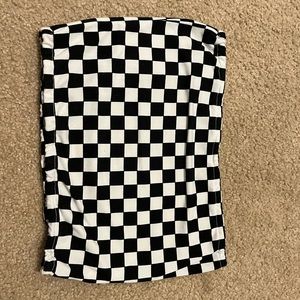 checkered tube top
